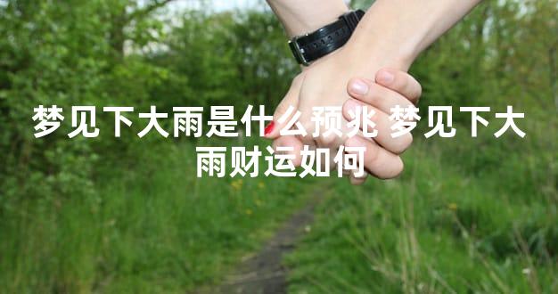 梦见下大雨是什么预兆 梦见下大雨财运如何